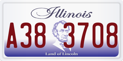 IL license plate A383708