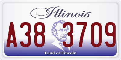IL license plate A383709