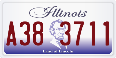 IL license plate A383711