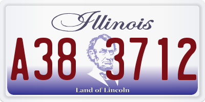 IL license plate A383712