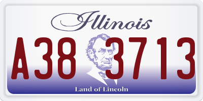 IL license plate A383713