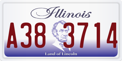 IL license plate A383714