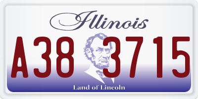 IL license plate A383715