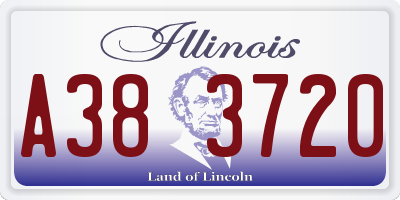 IL license plate A383720