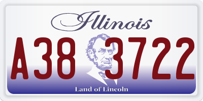 IL license plate A383722