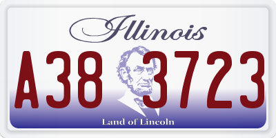 IL license plate A383723