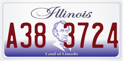IL license plate A383724