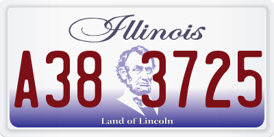 IL license plate A383725