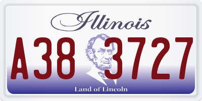 IL license plate A383727