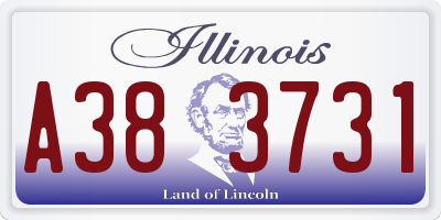 IL license plate A383731