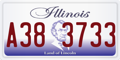 IL license plate A383733