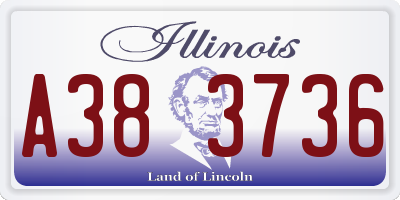 IL license plate A383736