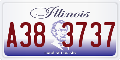 IL license plate A383737