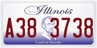 IL license plate A383738