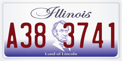 IL license plate A383741