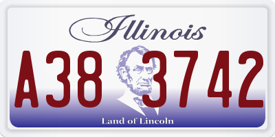 IL license plate A383742