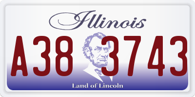 IL license plate A383743