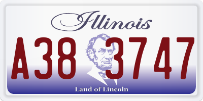 IL license plate A383747