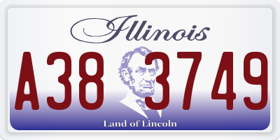 IL license plate A383749