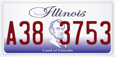 IL license plate A383753