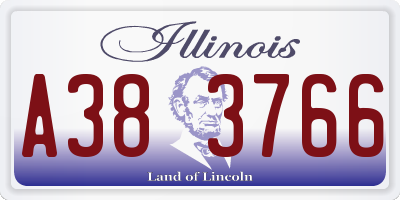 IL license plate A383766