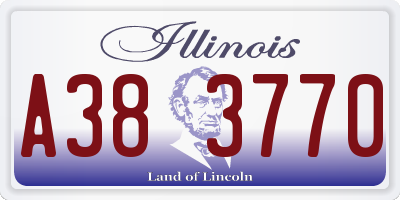 IL license plate A383770