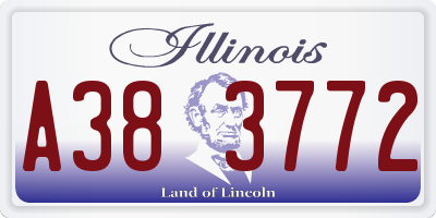 IL license plate A383772