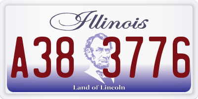 IL license plate A383776