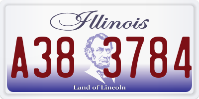 IL license plate A383784