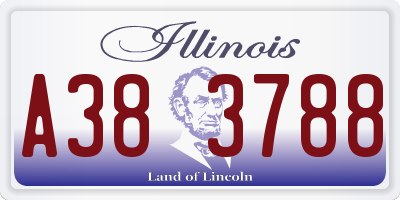 IL license plate A383788