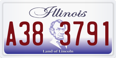 IL license plate A383791
