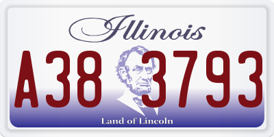 IL license plate A383793