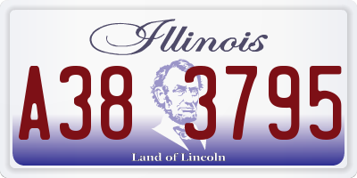 IL license plate A383795