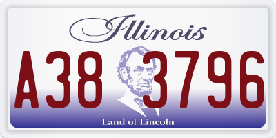 IL license plate A383796