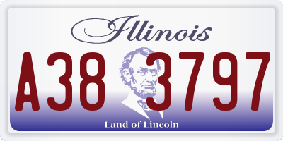 IL license plate A383797