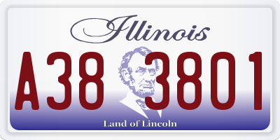 IL license plate A383801
