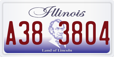 IL license plate A383804