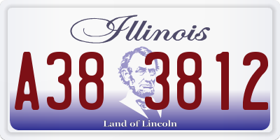 IL license plate A383812