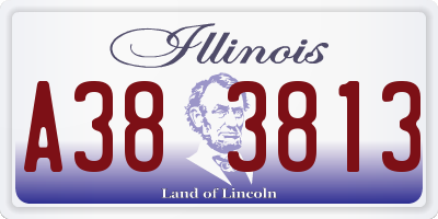 IL license plate A383813