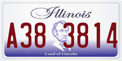 IL license plate A383814