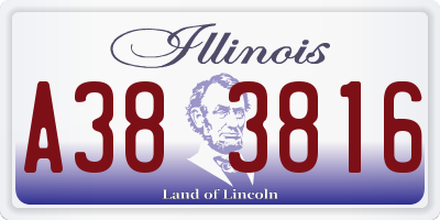 IL license plate A383816