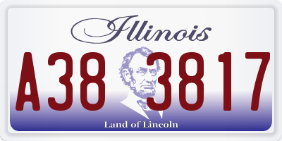 IL license plate A383817