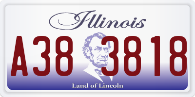 IL license plate A383818