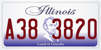 IL license plate A383820