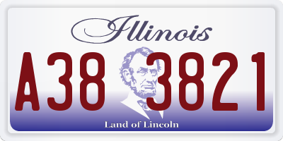 IL license plate A383821