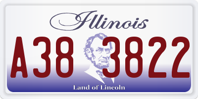 IL license plate A383822