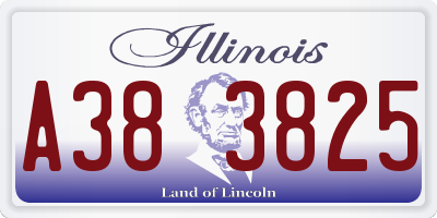 IL license plate A383825