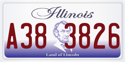 IL license plate A383826