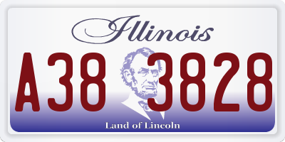 IL license plate A383828