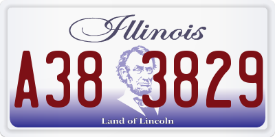 IL license plate A383829